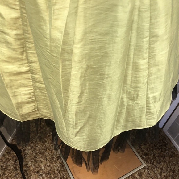 Niki Livas,Woman,Dress Formal Cocktail,Green Lemon, size 12,rhinestone `n lace.! - Picture 8 of 14